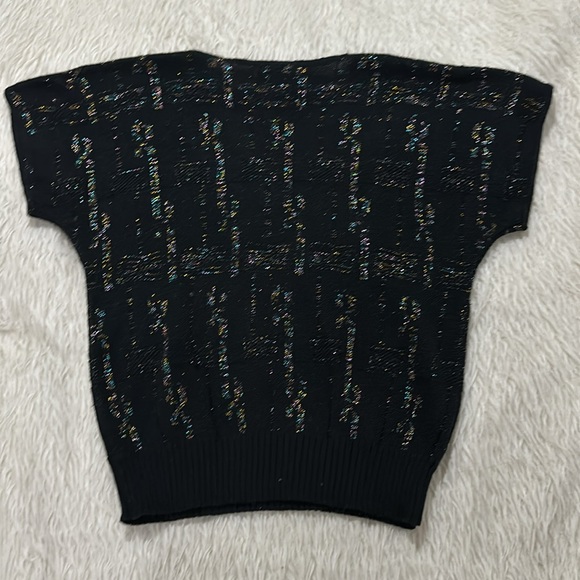 Vintage Keneth too black rainbow knit top size small - Picture 6 of 7